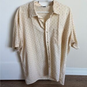 Vintage Men's Short-Sleeve Button-Up Shirt